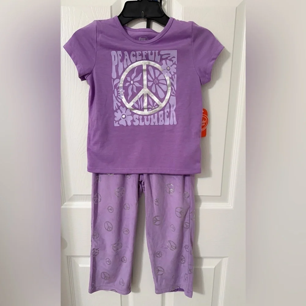 Wonder Nation Purple Peaceful Slumber Pajama Set